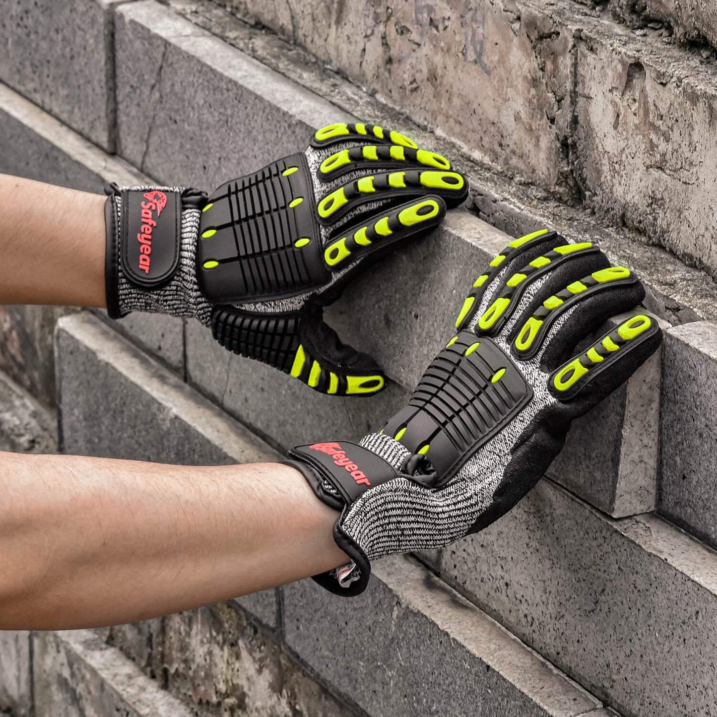 SAFEYEAR Cut Resistant Kevlar Mechanic Safety Gloves FL-HDPAYE