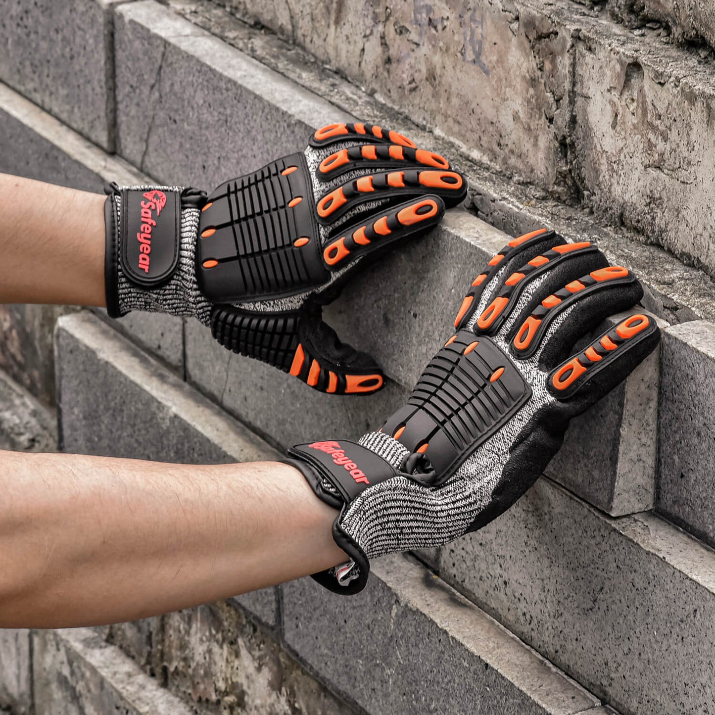 SAFEYEAR Cut Resistant Mechanic Work Gloves FL-HDPAOR