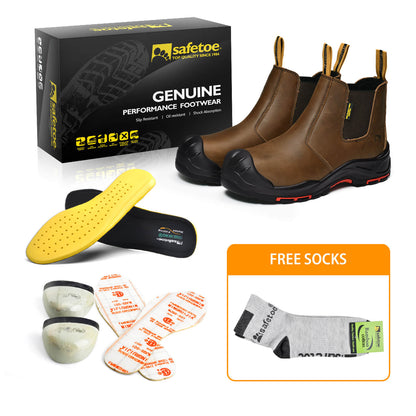 Composite Toe Chelsea Work Boots - Antler NBO