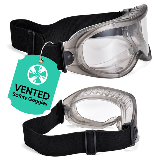 SAFEYEAR Anti Fog Safety Goggles- SG007 HD Scratch Resistant Safety Glasses Lens for Men and Women, VU Protection Over Glasses Work Goggles for DIY, Lab, Welding, Grinding, Chemistry