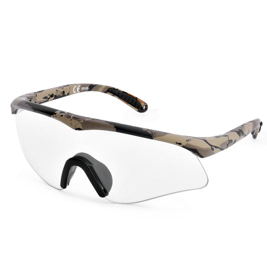 SAFEYEAR Safety Work Glasses Camo Goggles Anti Scratch UV Head Strap 700ft/s Airsoft