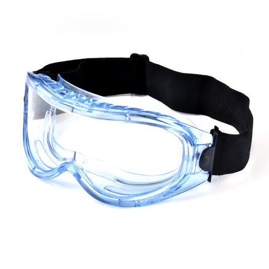 SAFEYEAR Anti Fog Safety Goggles Blue【ANSI Z87 Approved】 HD Scratch Resistant Safety Glasses for Men and Women, VU Protection Over Glasses Work Goggles