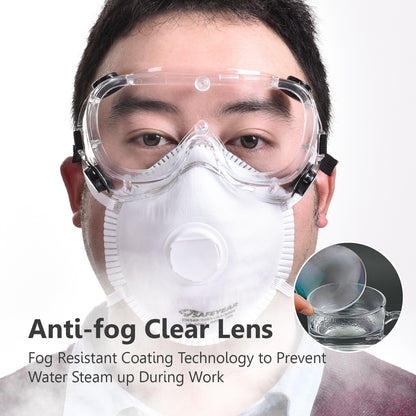 SAFEYEAR Goggles Anti Fog Safety Work Glasses【ANSI Z87.1】Anti Scratch HD Lens UV400 Protection